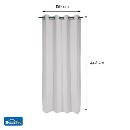 ผ้าม่าน EYELET HOME LIVING STYLE ADAM UV 150x220 ซม. สีเทา_5