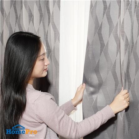 ผ้าม่าน EYELET HOME LIVING STYLE LIMO UV 175x220 ซม. สีเทา_5