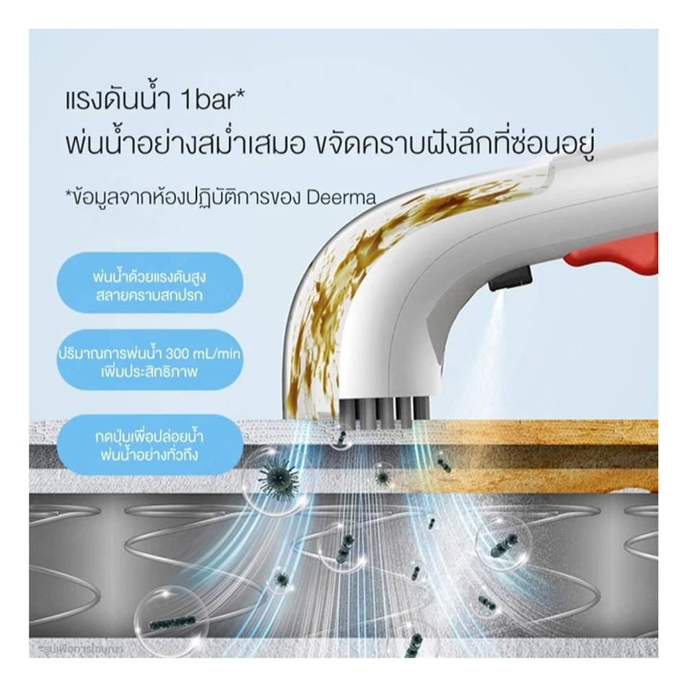 เครื่องทำความสะอาดไอน้ำ DEERMA BY100 สีขาว