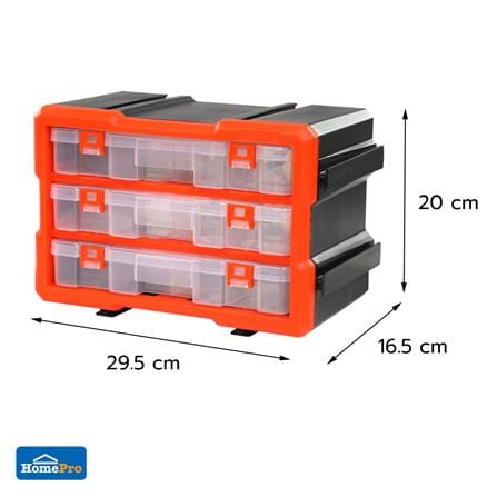 กล่องเก็บอะไหล่ 3 ช่อง MATALL MW-1803 สีดำส้ม_4