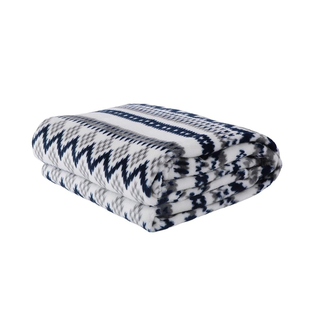 ผ้าห่ม HOME LIVING STYLE ARROW 60x80 นิ้ว สี NAVY & WHITE_1