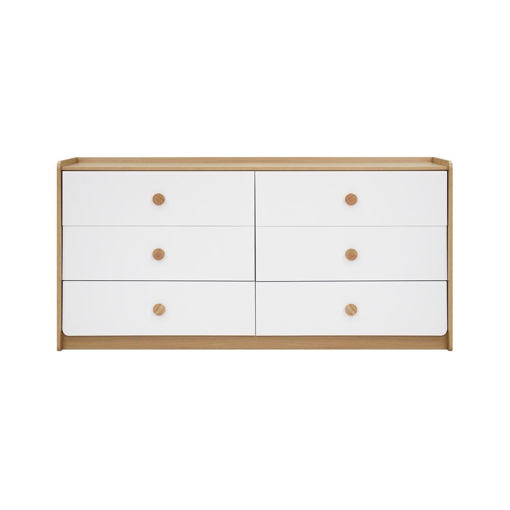 ตู้ลิ้นชัก 6 ลิ้นชัก FURDINI MARU 160 ซม. สี NT OAK/ขาว