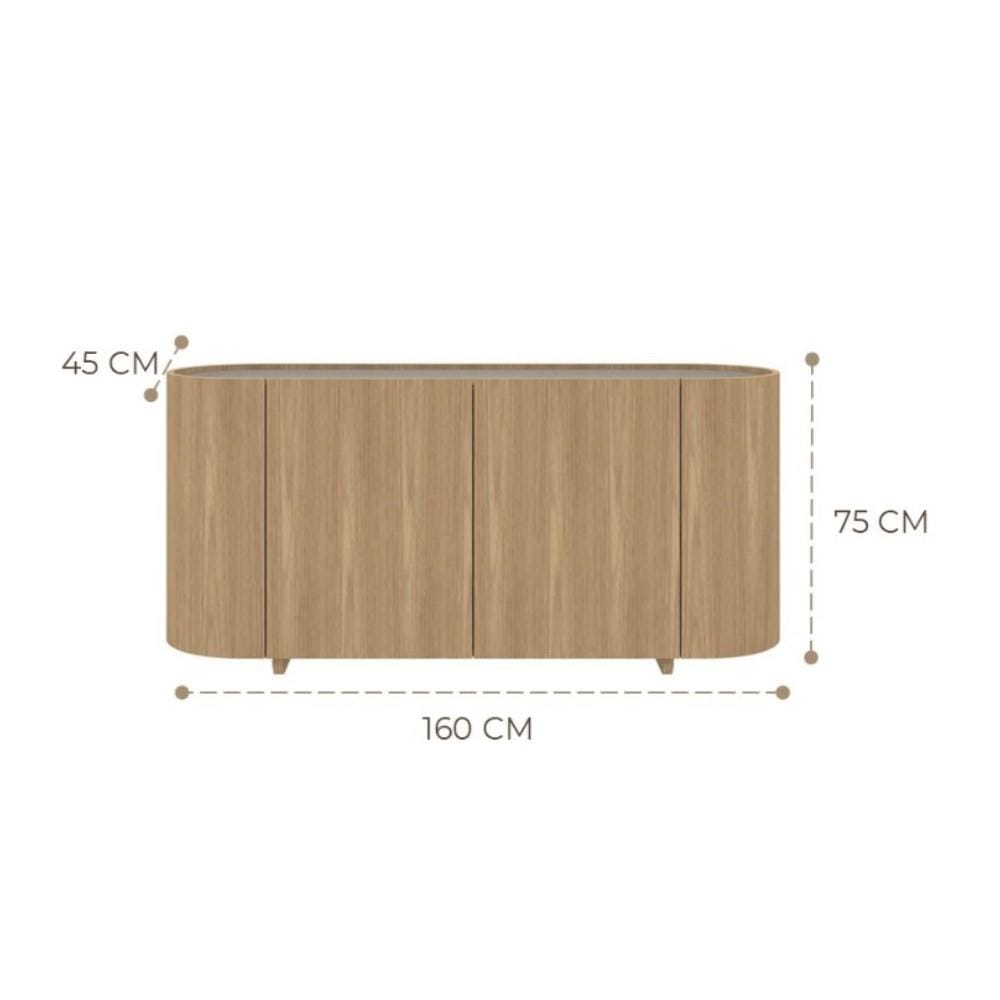 ตู้เตี้ย 2 บานเปิด SB FURNITUR WINBER 19243375 160 ซม. สีวีเนียร์โอ๊ค