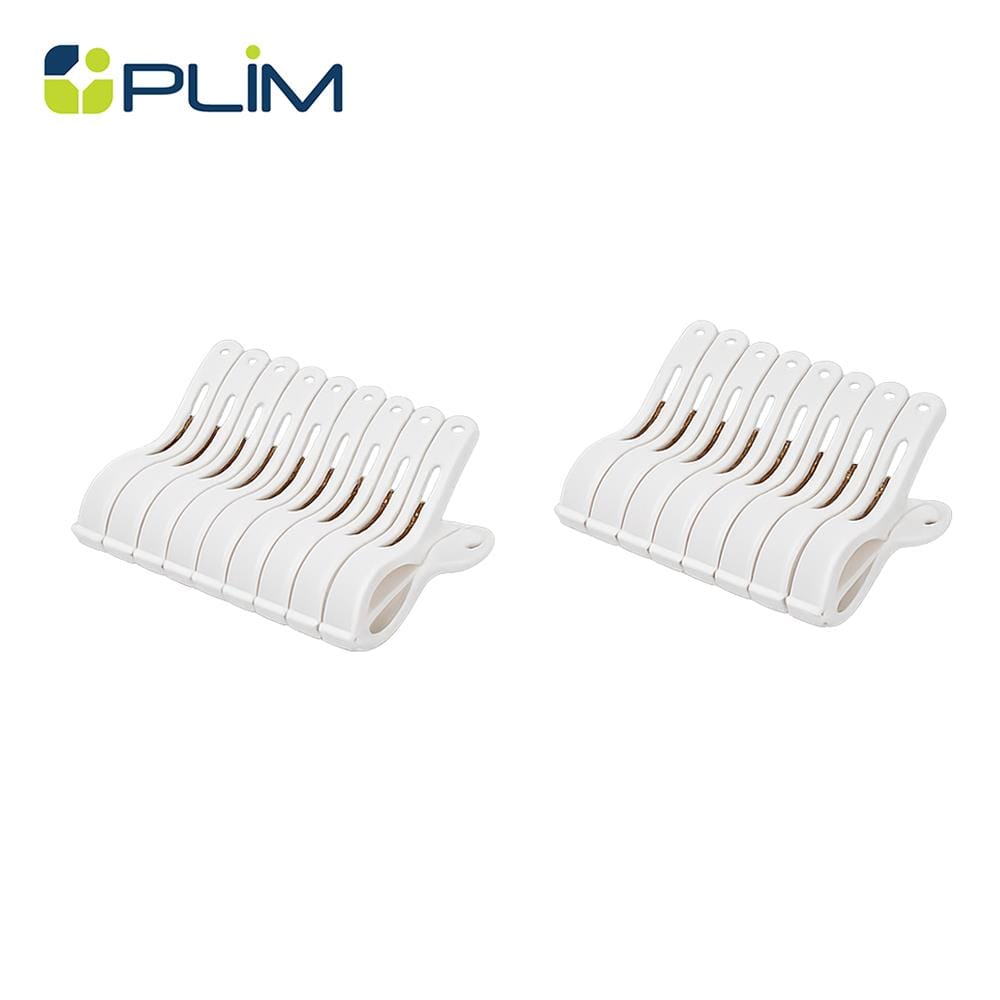 กิ๊บหนีบผ้านวม PLIM LUCKY สีขาว (แพ็ก 16 ชิ้น)
