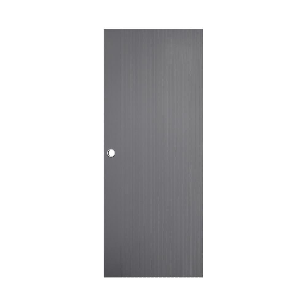 ประตูภายนอก UPVC เจาะลูกบิด ECO-DOOR UX1 80x200 ซม. สีเทา