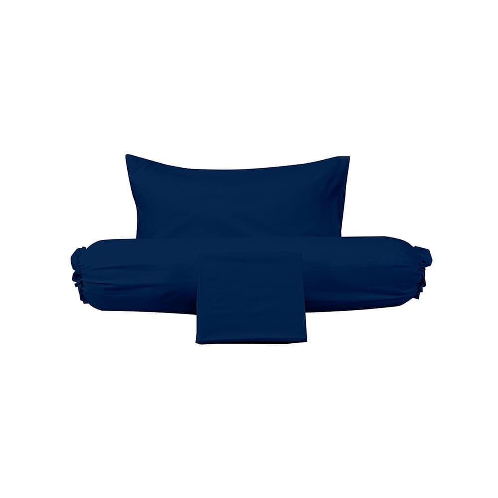ชุดผ้าปูที่นอน 3.5 ฟุต (ชุด 3 ชิ้น) PICASSO SMILE สี NAVY BLUE