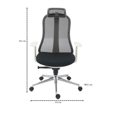 เก้าอี้สำนักงาน KONCEPT LEEAUN 19217289 สีดำ/ขาว_4