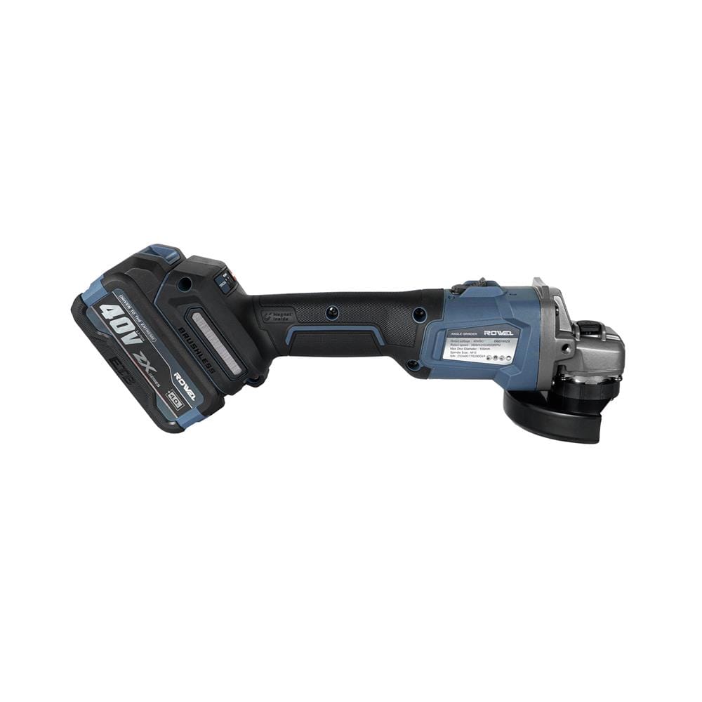 เครื่องเจียรไร้สาย 4 นิ้ว (พร้อมแบตเตอรี่) ROWEL DGD100ZX 40 โวลต์