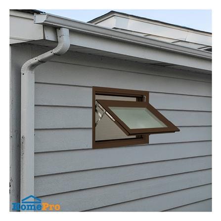 หน้าต่างบานกระทุ้ง อะลูมิเนียม มุ้ง KPA 60x40 ซม. สีชา_1