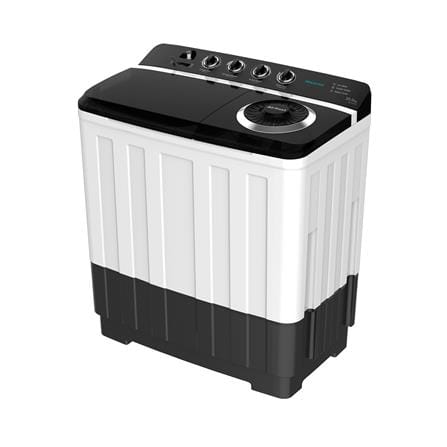 เครื่องซักผ้า 2 ถัง HISENSE WS200D10 20 กก. สีขาว-ดำ_1