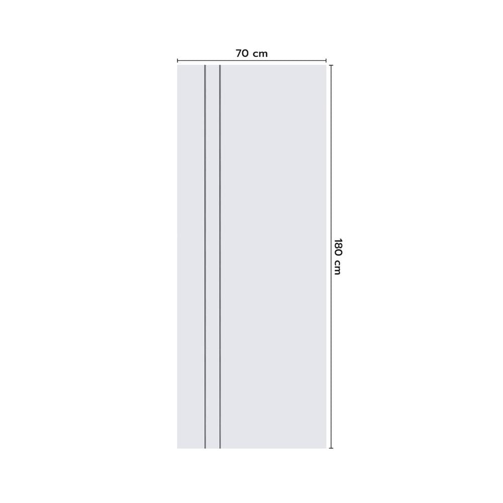 ประตูห้องน้ำ UPVC ไม่เจาะลูกบิด ECO-DOOR P2 เซาะร่อง 70x180 ซม. สีขาว
