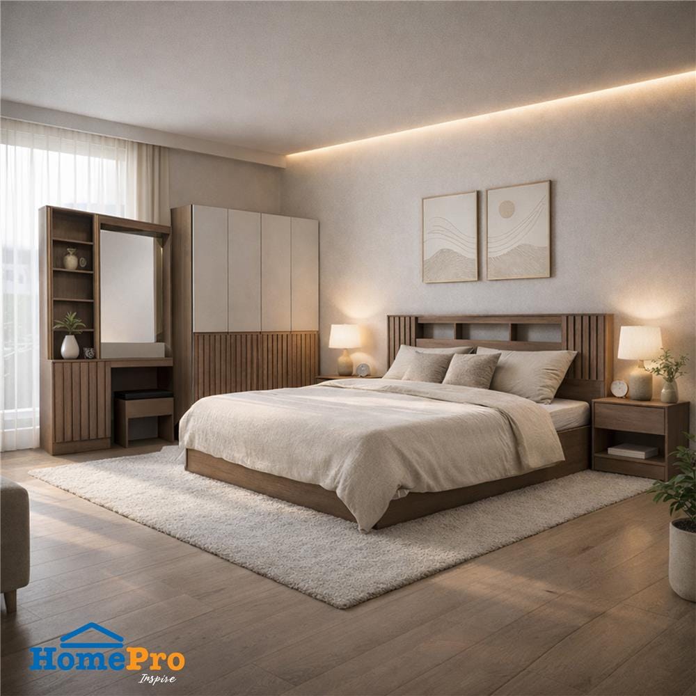 เตียง 6 ฟุต FURDINI RIVANO สี SOFTBEIGE
