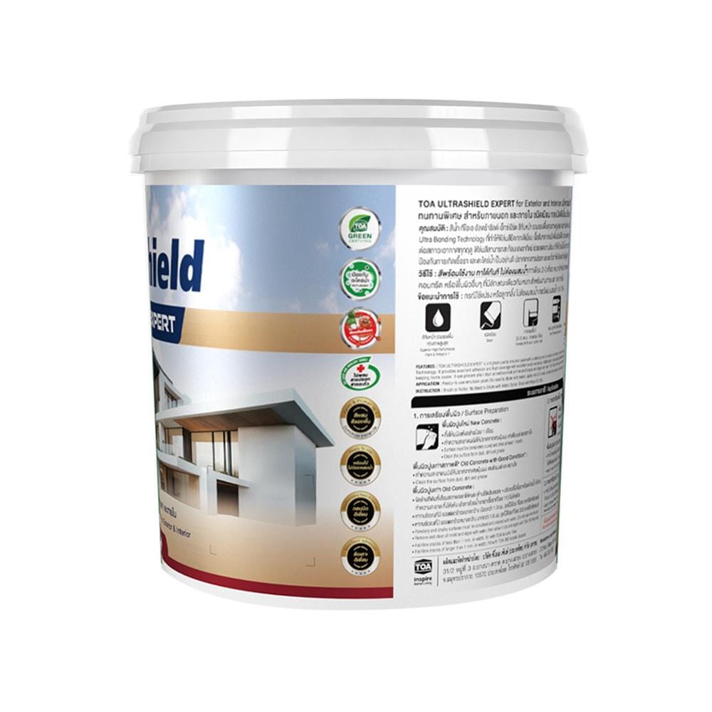 สีน้ำทาภายนอก ชนิดเนียน TOA ULTRASHIELD EXPERT BASE D 9 ลิตร