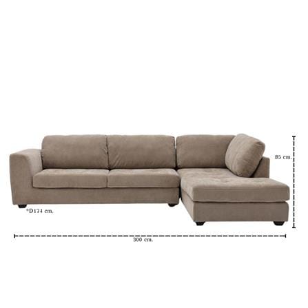 โซฟาเข้ามุมขวา SB FURNITURE LASSIE 19248638 สีน้ำตาล_5