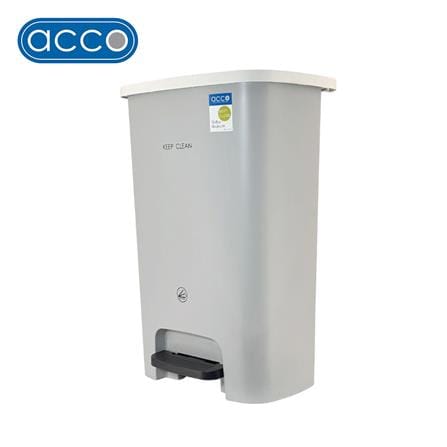 ถังขยะเหยียบเหลี่ยม ACCO SOFT CLOSE 50 ลิตร สีเทา_1
