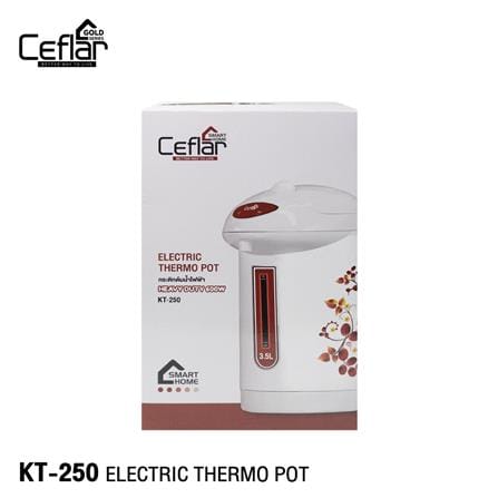 กระติกน้ำร้อน MANUAL CEFLAR KT-250 3.5 ลิตร สีขาว_3