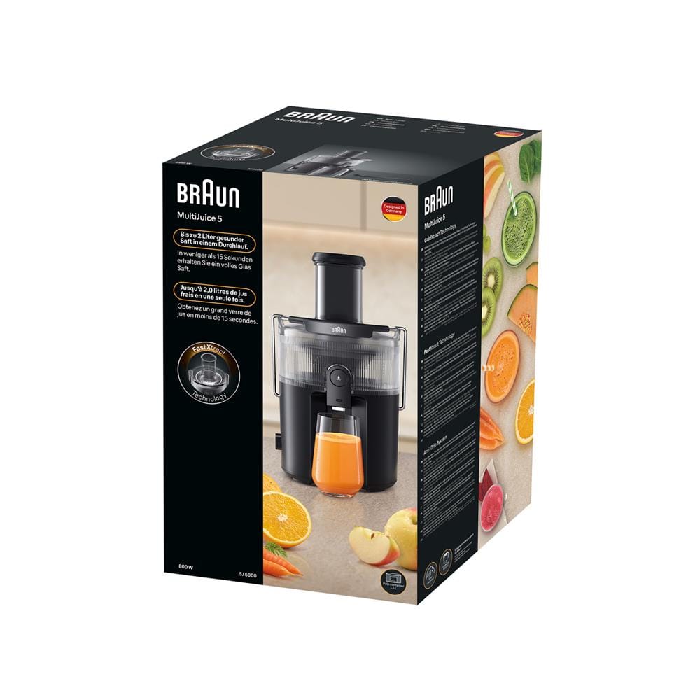 เครื่องสกัดน้ำผลไม้ BRAUN SJ5000BK 1.5 ลิตร สีดำ