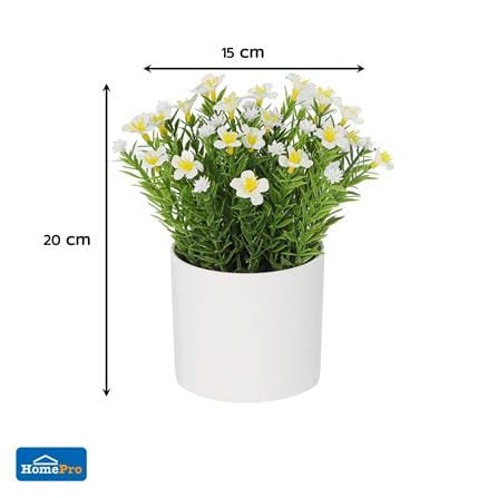 ดอกไม้ประดิษฐ์สีขาว SPRING 20 ซม._3