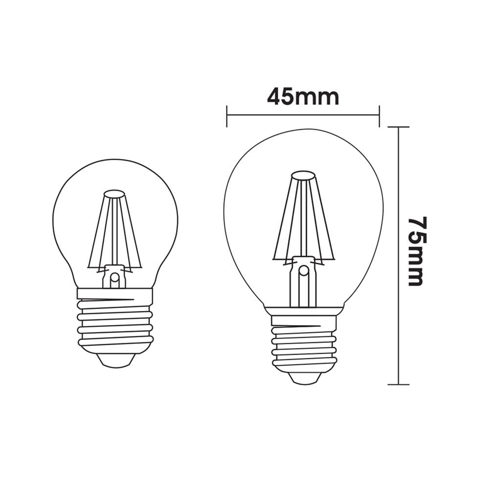 หลอด LED SHINING VINTAGE 3 วัตต์ WARM WHITE E27