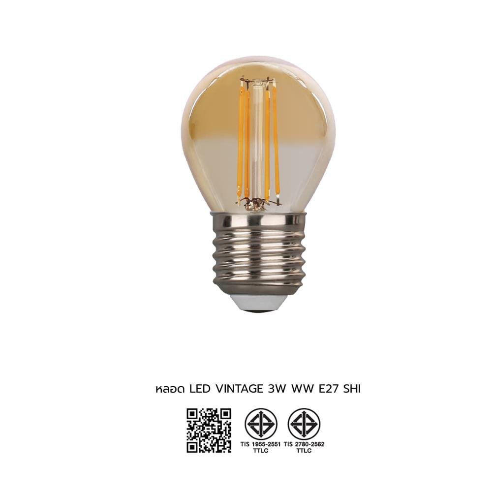 หลอด LED SHINING VINTAGE 3 วัตต์ WARM WHITE E27