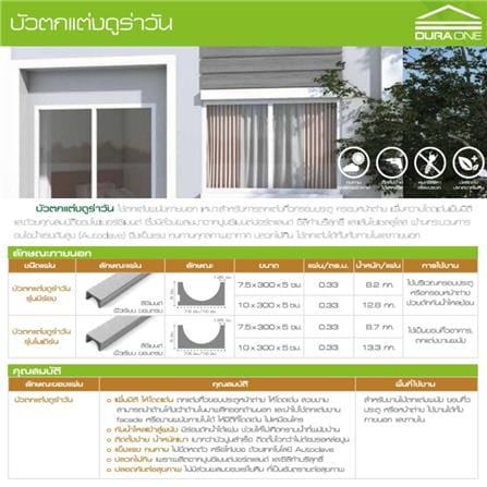 บัวตกแต่ง โมเดิร์น DURAONE 7.5x300x5 ซม. สีซีเมนต์_3