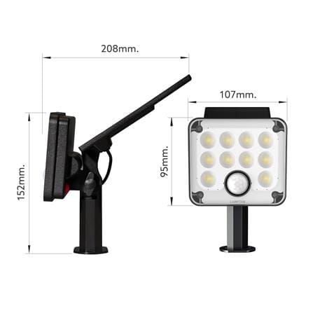 ไฟจัดสวน SOLAR LAMPTAN LUMINIZE 20 วัตต์ WARM WHITE สีดำ_14