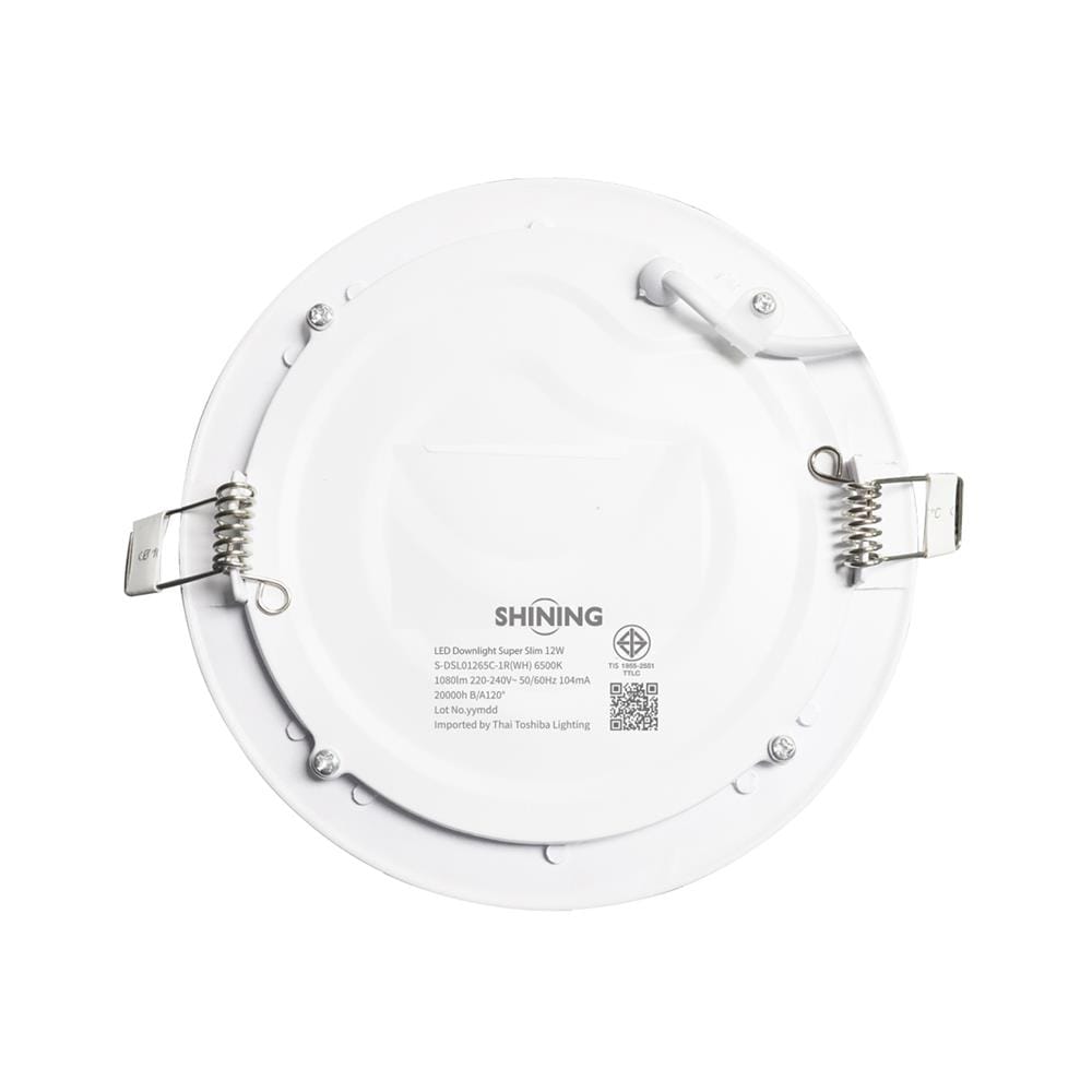 ดาวน์ไลท์ LED SHINING SUPER SLIM 6 นิ้ว 12 วัตต์ DAYLIGHT สีขาว