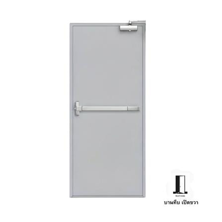 ชุดประตูเหล็กทนไฟ VECO 80x200 ซม. สีเทา (เปิดด้านขวา ออกด้านนอก)_0