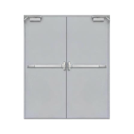 ชุดประตูเหล็กทนไฟ VECO 200x200 ซม. สีเทา_0
