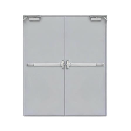 ชุดประตูเหล็กทนไฟ VECO 160x200 ซม. สีเทา_0