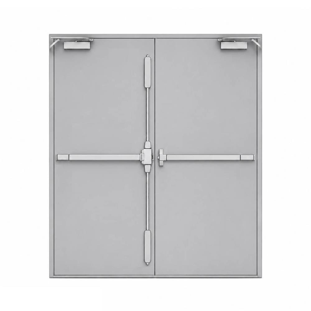 ชุดประตูเหล็กทนไฟ VECO 180x200 ซม. สีเทา