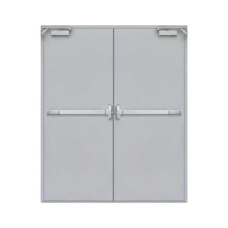 ชุดประตูเหล็กทนไฟ VECO 180x200 ซม. สีเทา_0