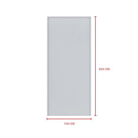 ชุดประตูเหล็ก ไม่เจาะลูกบิด VECO 100x100 ซม. สีเทา_2