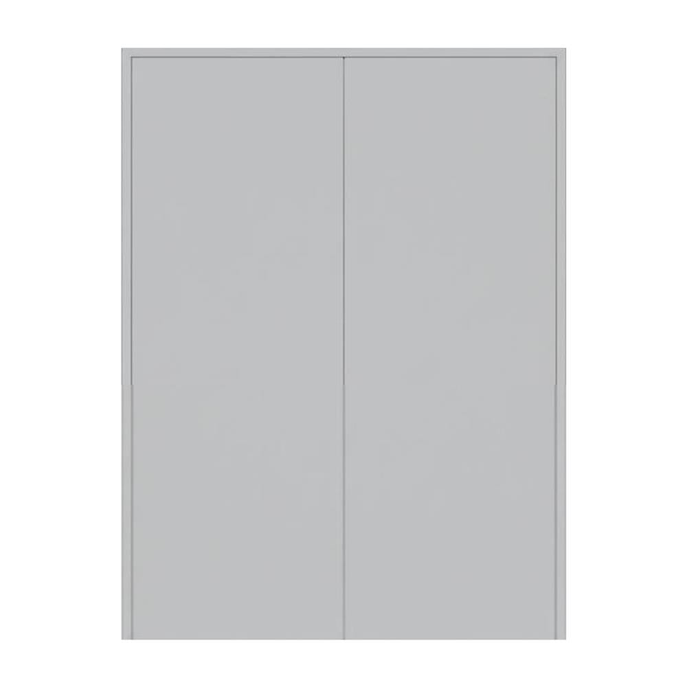 ชุดประตูเหล็ก ไม่เจาะลูกบิด VECO 160x200 ซม. สีเทา
