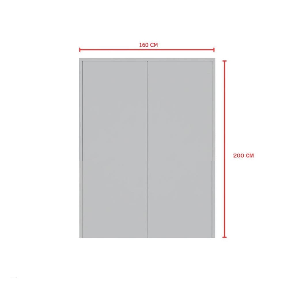 ชุดประตูเหล็ก ไม่เจาะลูกบิด VECO 160x200 ซม. สีเทา