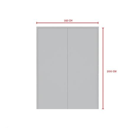 ชุดประตูเหล็ก ไม่เจาะลูกบิด VECO 160x200 ซม. สีเทา_2