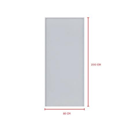ชุดประตูเหล็ก ไม่เจาะลูกบิด VECO 80x200 ซม. สีเทา_2