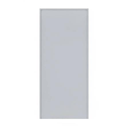 ชุดประตูเหล็ก ไม่เจาะลูกบิด VECO 90x200 ซม. สีเทา_0
