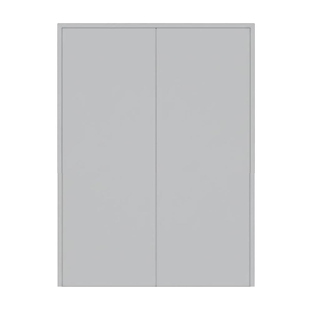 ชุดประตูเหล็ก ไม่เจาะลูกบิด VECO 180x200 ซม. สีเทา
