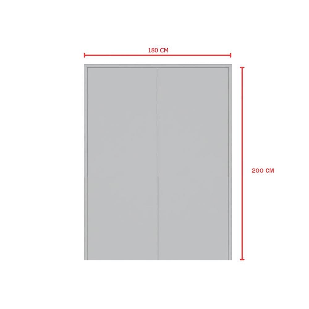 ชุดประตูเหล็ก ไม่เจาะลูกบิด VECO 180x200 ซม. สีเทา