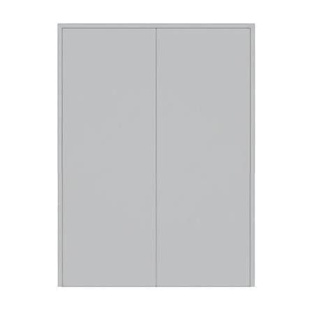 ชุดประตูเหล็ก ไม่เจาะลูกบิด VECO 180x200 ซม. สีเทา_0
