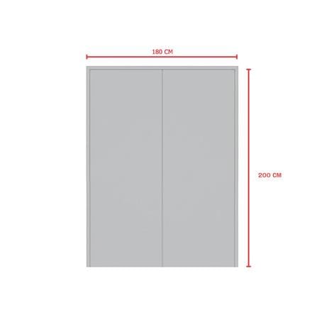 ชุดประตูเหล็ก ไม่เจาะลูกบิด VECO 180x200 ซม. สีเทา_2