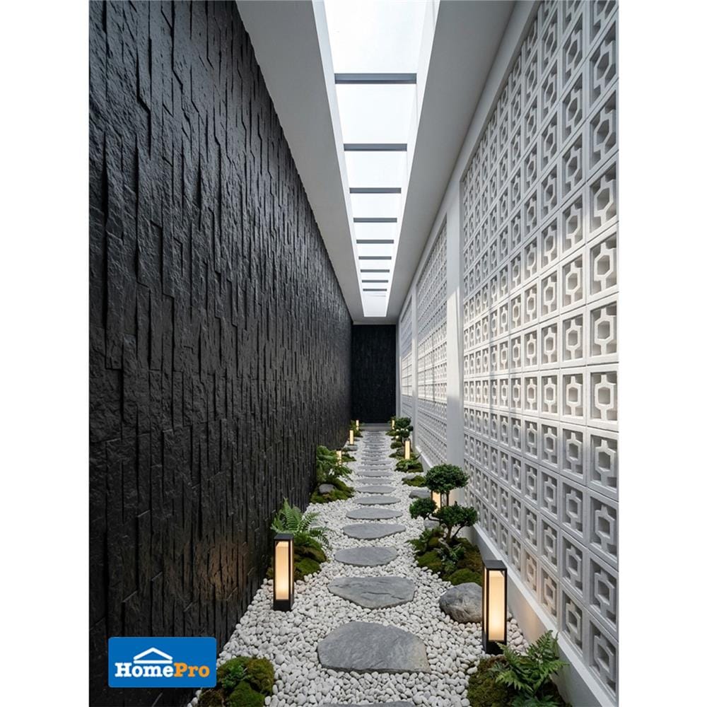 แผ่นตกแต่งผนัง PU 60x120 ซม. TARA BRICK ROCK BLACK