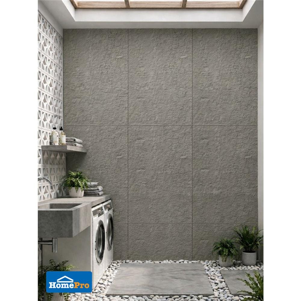 แผ่นตกแต่งผนัง PU 60x120 ซม. TARA ROCK VILLA GREY