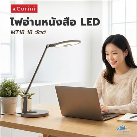 ไฟอ่านหนังสือ LED CARINI MT18 18 วัตต์ สีเทา_1