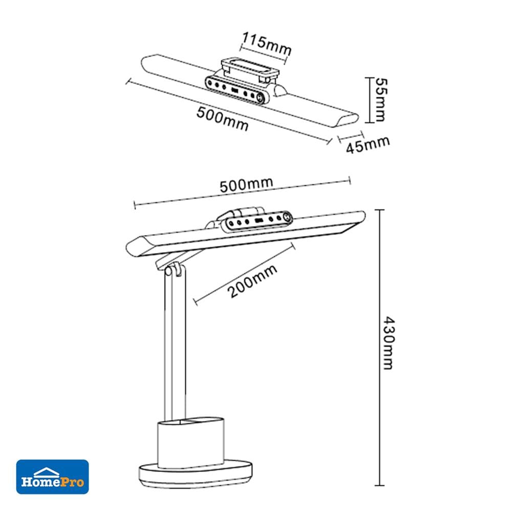 ไฟอ่านหนังสือ LED CARINI YG-3664Q 8 วัตต์ สีขาว