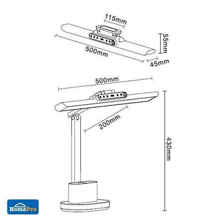 ไฟอ่านหนังสือ LED CARINI YG-3664Q 8 วัตต์ สีขาว_5
