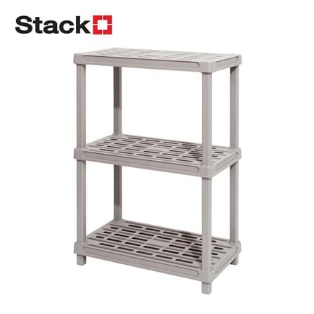 ชั้นพลาสติก 3 ชั้น STACKO 60x35x88 ซม. สีเทาอ่อน_0