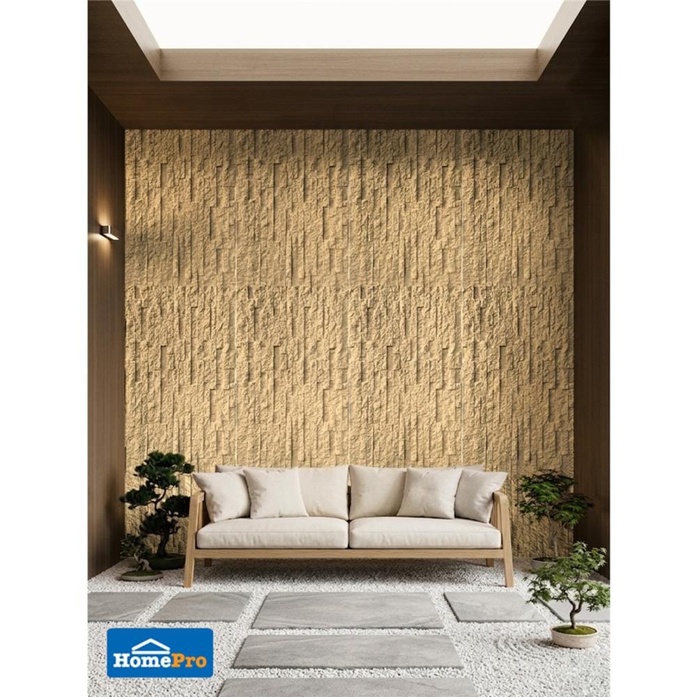 แผ่นตกแต่งผนัง PU 60x120 ซม. TARA BRICK ROCK BROWN