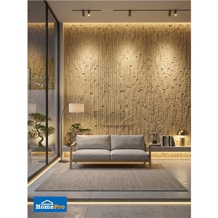 แผ่นตกแต่งผนัง PU 60x120 ซม. TARA BRICK ROCK BROWN_4